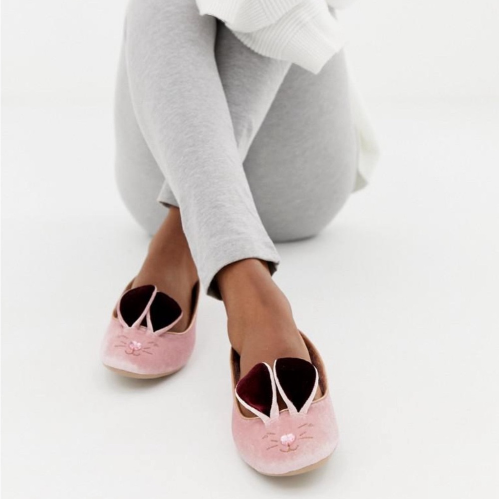 Ted Baker Women's Bellamo Velvet Bunny Slippers - Pink